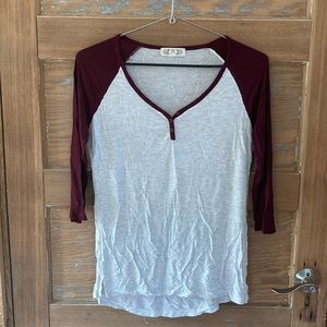 3/4 Sleeve Raglan Baseball Tee Rayon